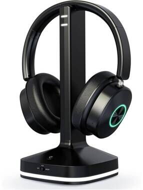 Wireless TV Headphones for Seniors with Charging Base, Bluetooth 5.4, Over-Ear